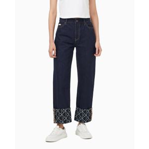 [캘빈클라인 진]여성 릴렉스드 크롭 인디고 자카드 데님(47D711G-Z1H)