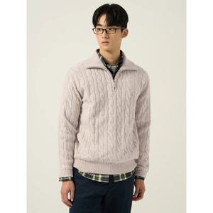 [빈폴멘] 케이블 반집업 니트  베이지 (BC5951C20A)