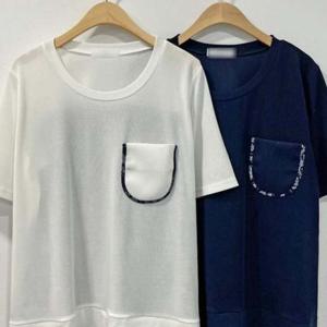 배색 305O335S 빅사이즈미시옷 반팔티 의류 페이즐리