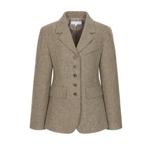 [올리브데올리브]울 블렌드 싱글 테일러드 체크 자켓 OW4WJ952