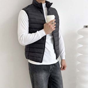KAA LZY005 남자 하이넥 초 경량 패딩 조끼