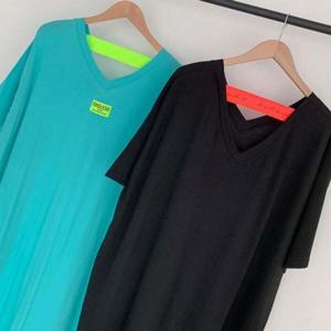 배색 원피스 빅사이즈 307P697S 브이 의류 레터링 여