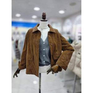 스테파니 세이브존08 포켓 스웨이드 자켓 A25JK5315