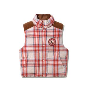 [지프](여전용)체크 모직 다운베스트(JQ4JPF603)