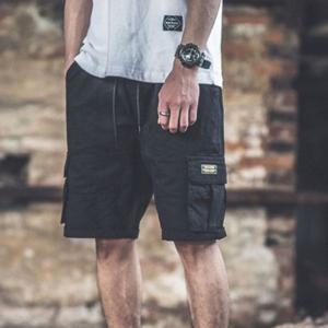 남자 카고 반바지 5부 여름 팬츠 허리밴딩 2컬러 남자카고반바지
