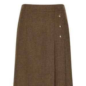 [올리브데올리브]장식 단추 A라인 미디 스커트 OW5WSA39