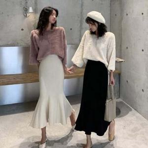 롱치마 골지 치마 플레어스커트 ST500225