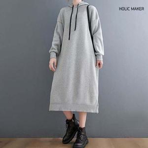 HSC012 여성 기모안감 후드원피스