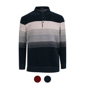 [파파브로]남성 캐주얼 기모 배색 카라 긴팔티 IU-KN-201,2