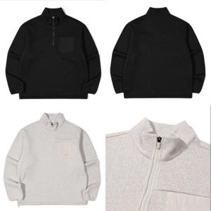 오닐(O-4) MG01 남성 루즈핏 포근한느낌의 사카리바 원단 하프집업 루가 원포켓 하프집 OMTZO4156