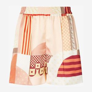 펜디 레드 패치워크 엘라스틱 웨이스트밴드 쇼츠 FR6643 AUQMF1