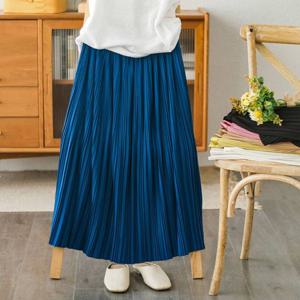 F007229_밴딩 플레어플리츠 롱스커트