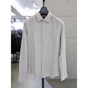 바쏘옴므 세이브존03 바쏘옴므 남자 가을 남방 베이지 체크 긴팔 셔츠 WSAFY4TT52A