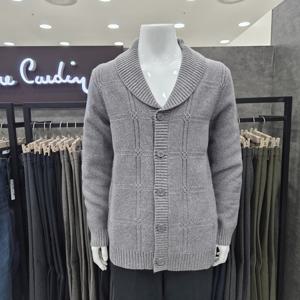 [피에르가르뎅]숄카라 체크변형 가디건QKC4366-95