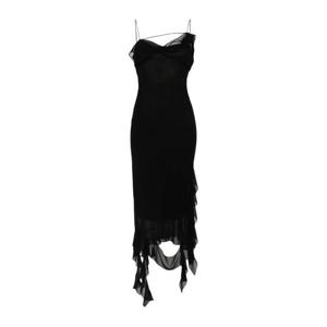 아크네 러플 디테일 미디 드레스 A20642