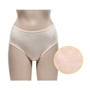 맵핑원단 자카드 맥시 삼각팬티 - 베이지 여성속옷