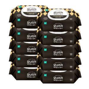 모나리자 내추럴 플러스 물티슈 캡형 100매x8팩 도톰한물티슈 도톰물티슈 순한물티슈 캡형물티슈 물티슈캡