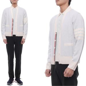 [톰브라운] 25FW 남성 사선 스트라이프 리넨 가디건 (MKC595A Y6011 480 25F)