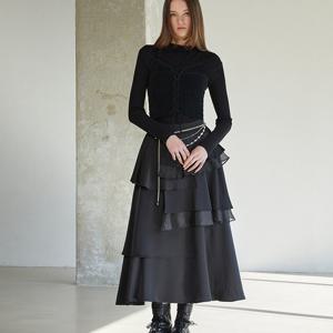 [에고이스트]언발란스 롱 티어드 스커트 ER4WS263