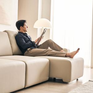 [시트앤모어] 슬리드X 3인 모션 슬라이딩 유로가죽 무빙 리클라이너 소파 - 쿨그레이