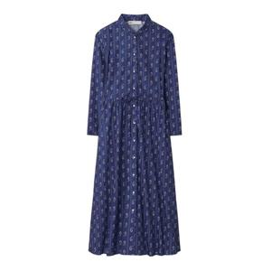 [TORY BURCH] 라프리마 여성 맥시 프린트 코튼 Shirtdress 177455401 Blue /8