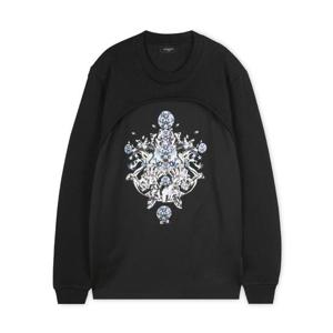 지방시 남성 주얼리 프린트 블랙 맨투맨 7315 651 001