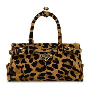 프라다 레오파드 프린트 칼프 헤어 보니 토트백 1BA4862C7B F01