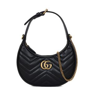 구찌 25FW 블랙 GG 마몬트 체인 미니 호보 숄더백 699514 DTDHT 1000