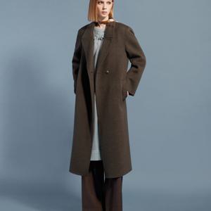 [듀엘][CINE de DEWL] 알파카 블렌드 핸드메이드 싱글 롱 코트  D254MSG920