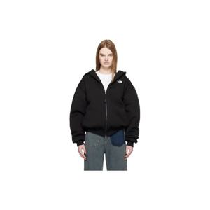 25 FW 더 노스페이스 여성 블랙 가죽 팩 후드티 재킷 252802F063009