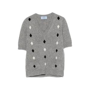 프라다 V넥 티셔츠 P24V411MF7