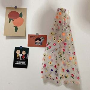 유니크 메쉬 플라워 포인트 토트백 장바구니 손가방