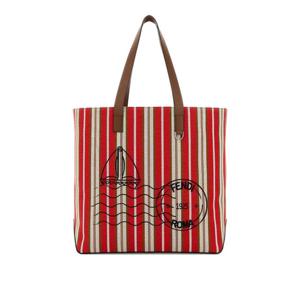 [FENDI] 라프리마 남성 토트 백 쇼핑 M 캔버스 스트라이프 Rosso 7VA657AUGUF1SCQ 레드 /8