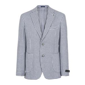 바쏘 이태리 린넨 블렌디드 투톤 체크 자켓(BSY1JS02A)