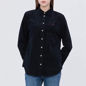 [헤지스]헤지스 여성 [코듀로이] 블랙 긴소매 셔츠 WSSH4D913BK