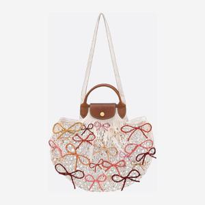 롱샴 라운드 핸들 데코레이티브 보우 숄더백 10121 HJB037