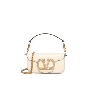 [VALENTINO] 라프리마 여성 숄더 백 스몰 위드 Jeweled 로고 7W2B0K53CXADYH 화이트 /8