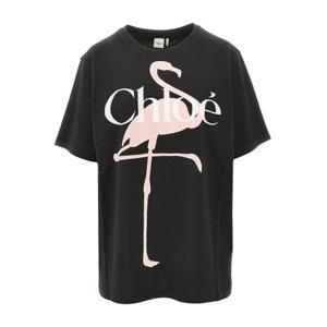 끌로에 그래픽 코튼 크루넥 반팔 티셔츠 26SJH20807 070