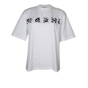 (명품) 마르니 로고 프린트 코튼 티셔츠 THJET49