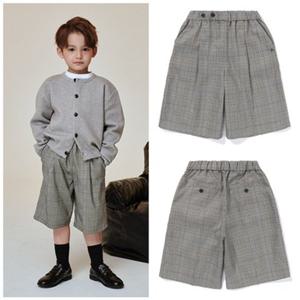 빈[BEEN]HP 아동 그레이 체크 반바지 BA11PT04GY PG