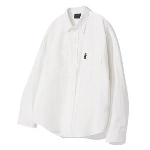 에센셜 해시태그 로고 옥스포드 셔츠(오프 화이트)_BA243SI001OF
