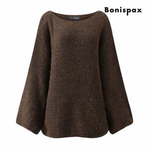 [보니스팍스] 와이드 벨 슬리브 보트넥 니트 (XPCKP016M0)