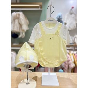 압소바 HK(노랑)치곰모달7부바디슈트(모자)(2024SS) (AZ110625K)