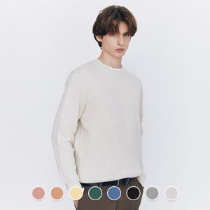 [지오다노] 남성 봄 간절기 소프트 립 스판 라운드넥 니트 스웨터 056501