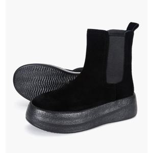 [무크]여성 스프리트 밴딩 첼시부츠 522667 IA 블랙