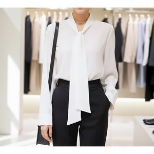 [숲]브이넥 타이블라우스  SCRLS90D