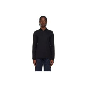 보스 폴로셔츠 블랙 레귤러 핏 인터로크 코튼 폴로 셔츠 261085M212027