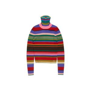 아크네 스트라이프 패턴 터틀 넥 스웨터 A60642
