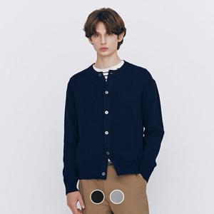 [지오다노]남성 봄 간절기 소프트 립 스판 라운드넥 버튼 니트 가디건 056503