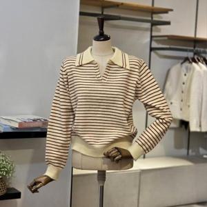 [반에이크]  VB5ZKTMP01Z_단가라 카라 니트